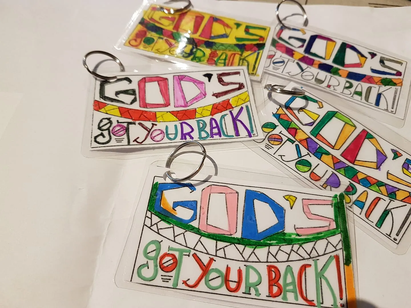 "God's Got Your Back" Backpack Tags