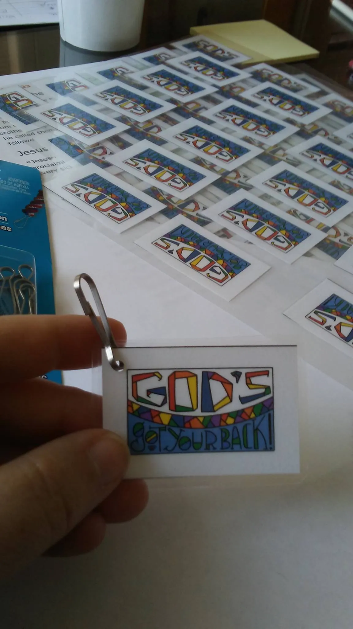 "God's Got Your Back" Backpack Tags