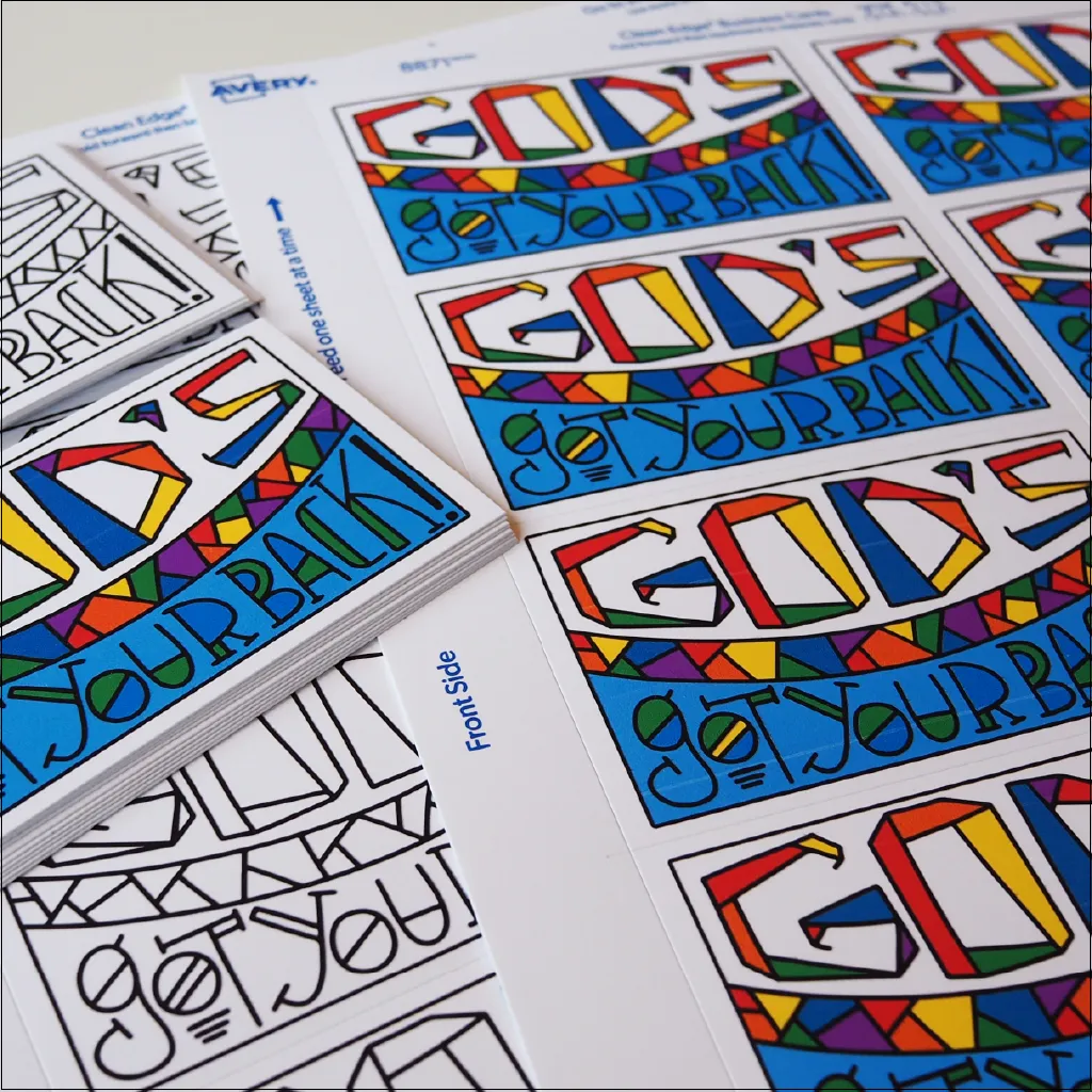 "God's Got Your Back" Backpack Tags