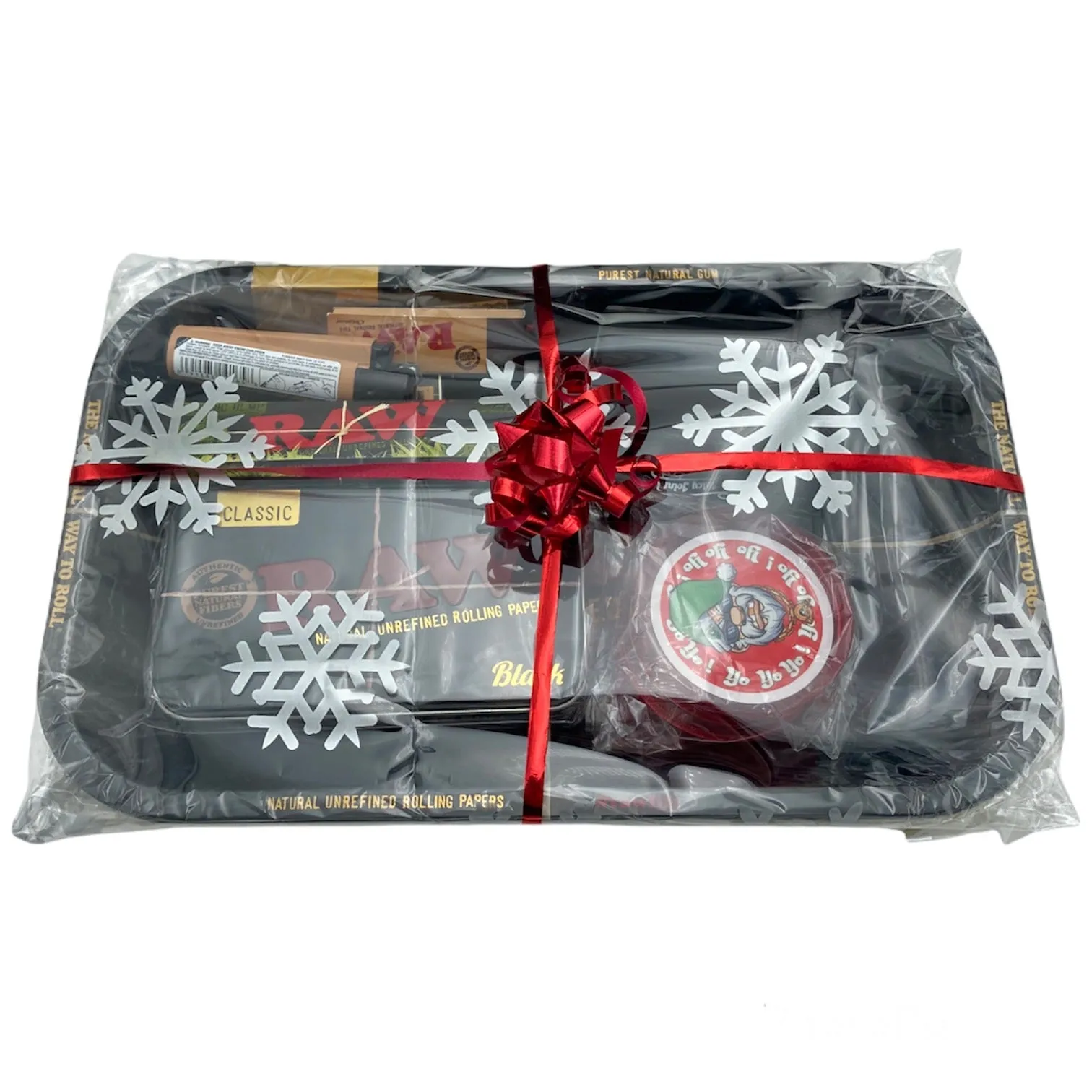 RAW BLACK - Medium Rolling Tray Gift Set - Gift Wrapped
