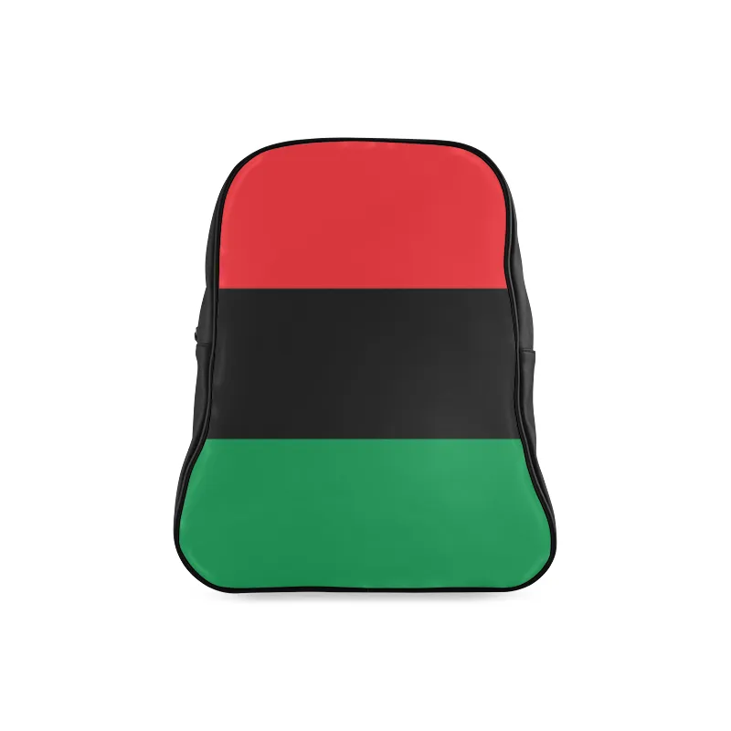 RBG Pan-African Flag Leather Bookbag