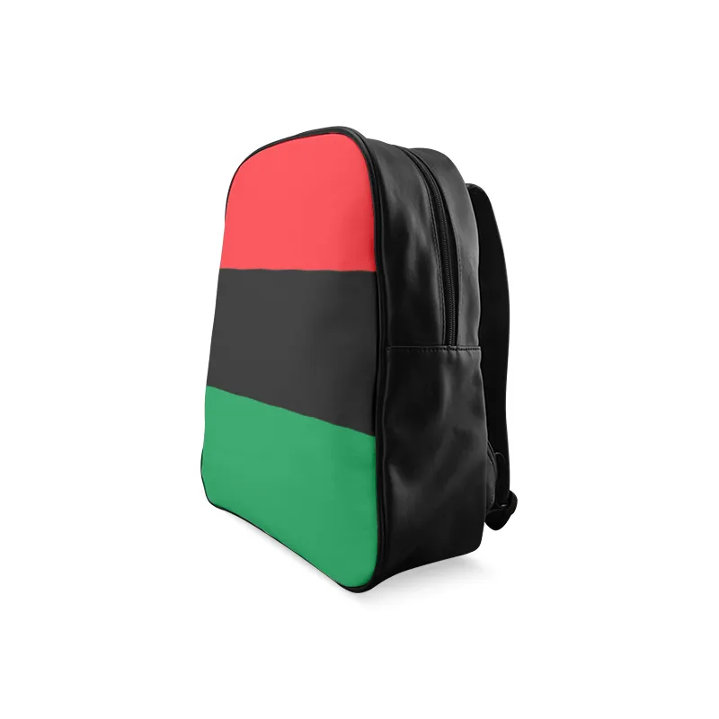 RBG Pan-African Flag Leather Bookbag