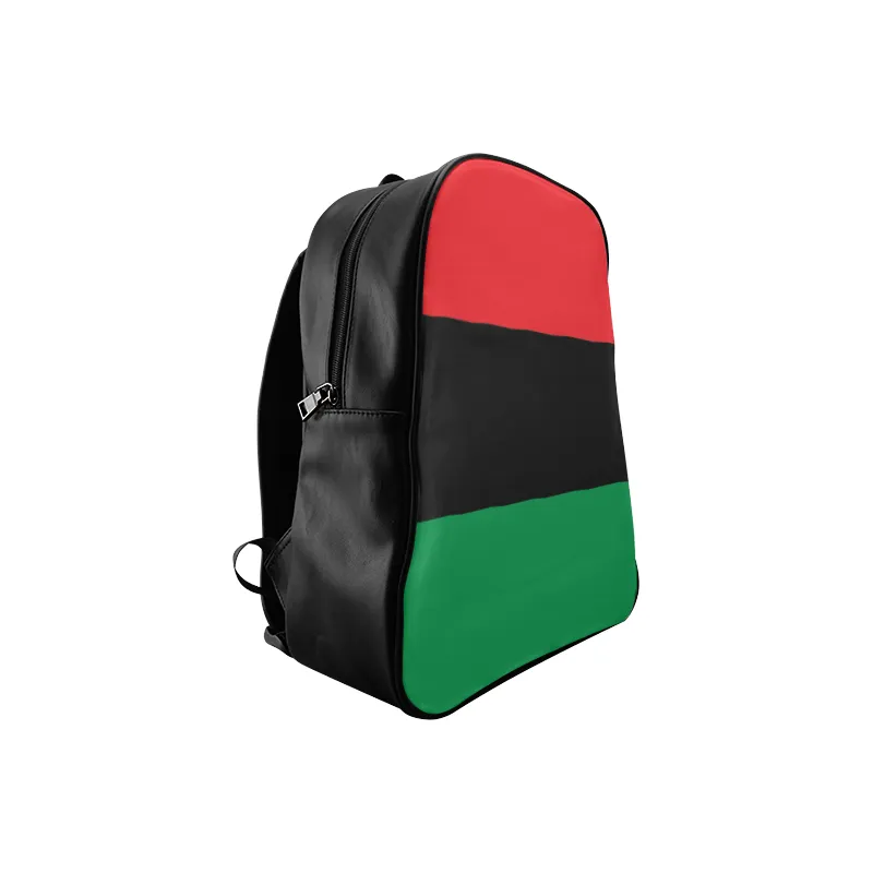 RBG Pan-African Flag Leather Bookbag