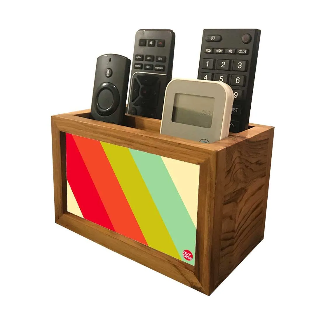 Remote Control Stand Holder Organizer For TV / AC Remotes -  Colorful Strips