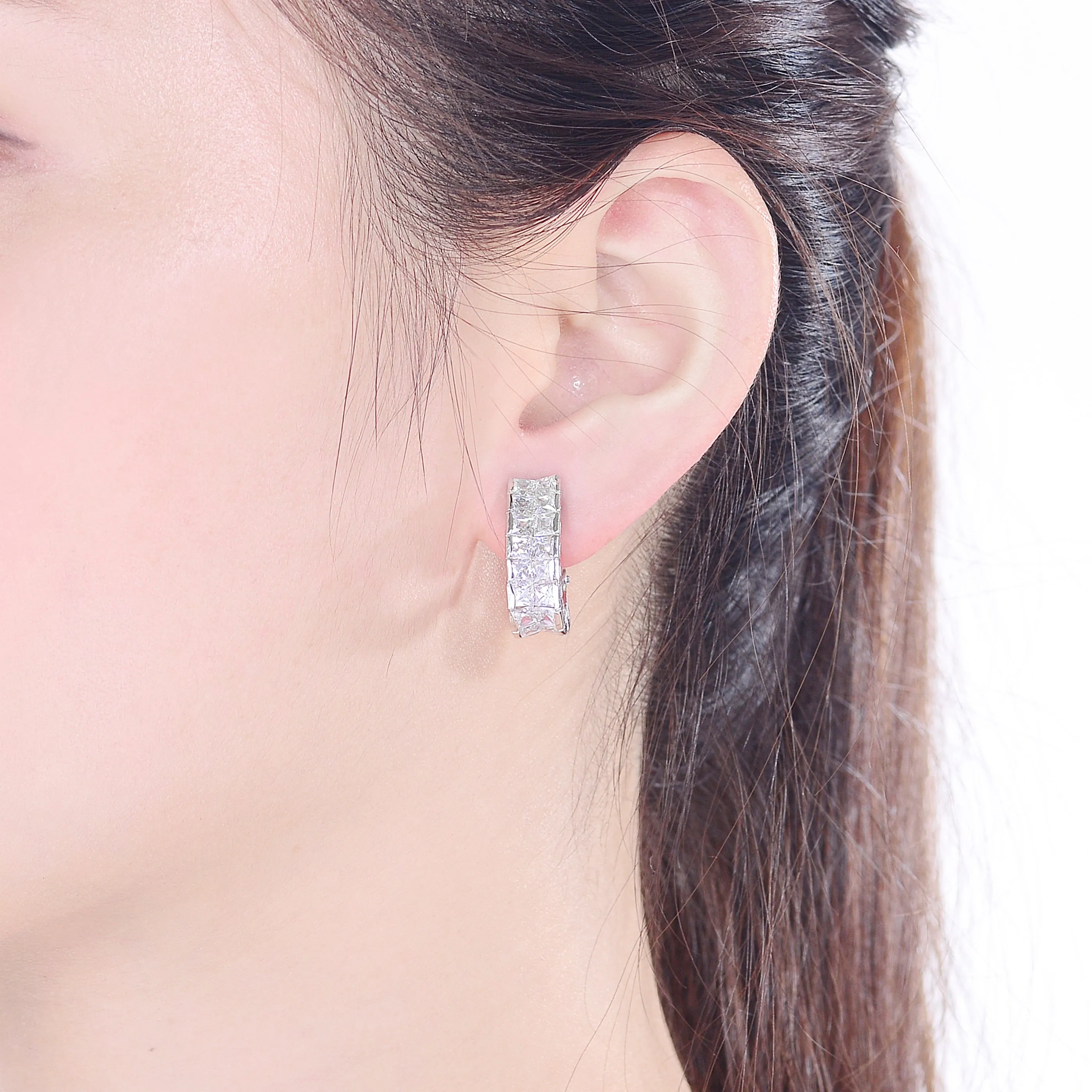 Renée Zirconia Hoop Earrings