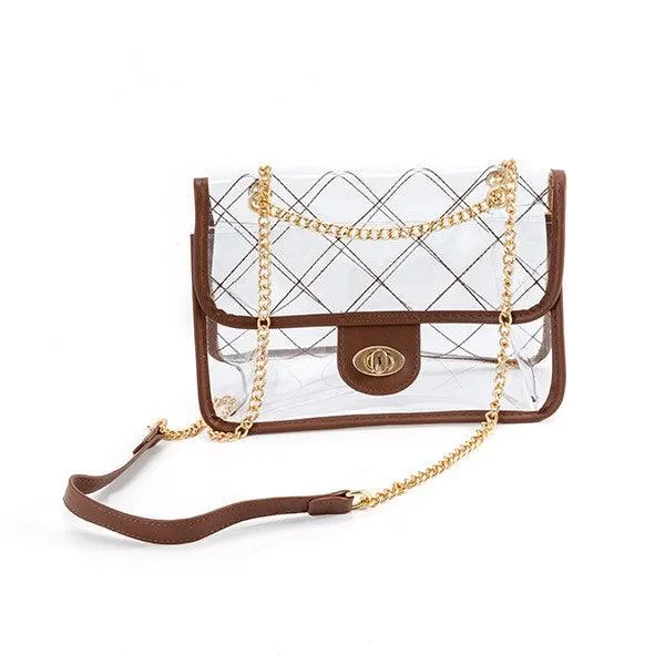 SASSY QUILTED CLEAR PURSE