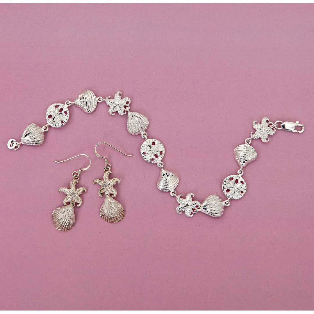 Seashore Earrings in Silver