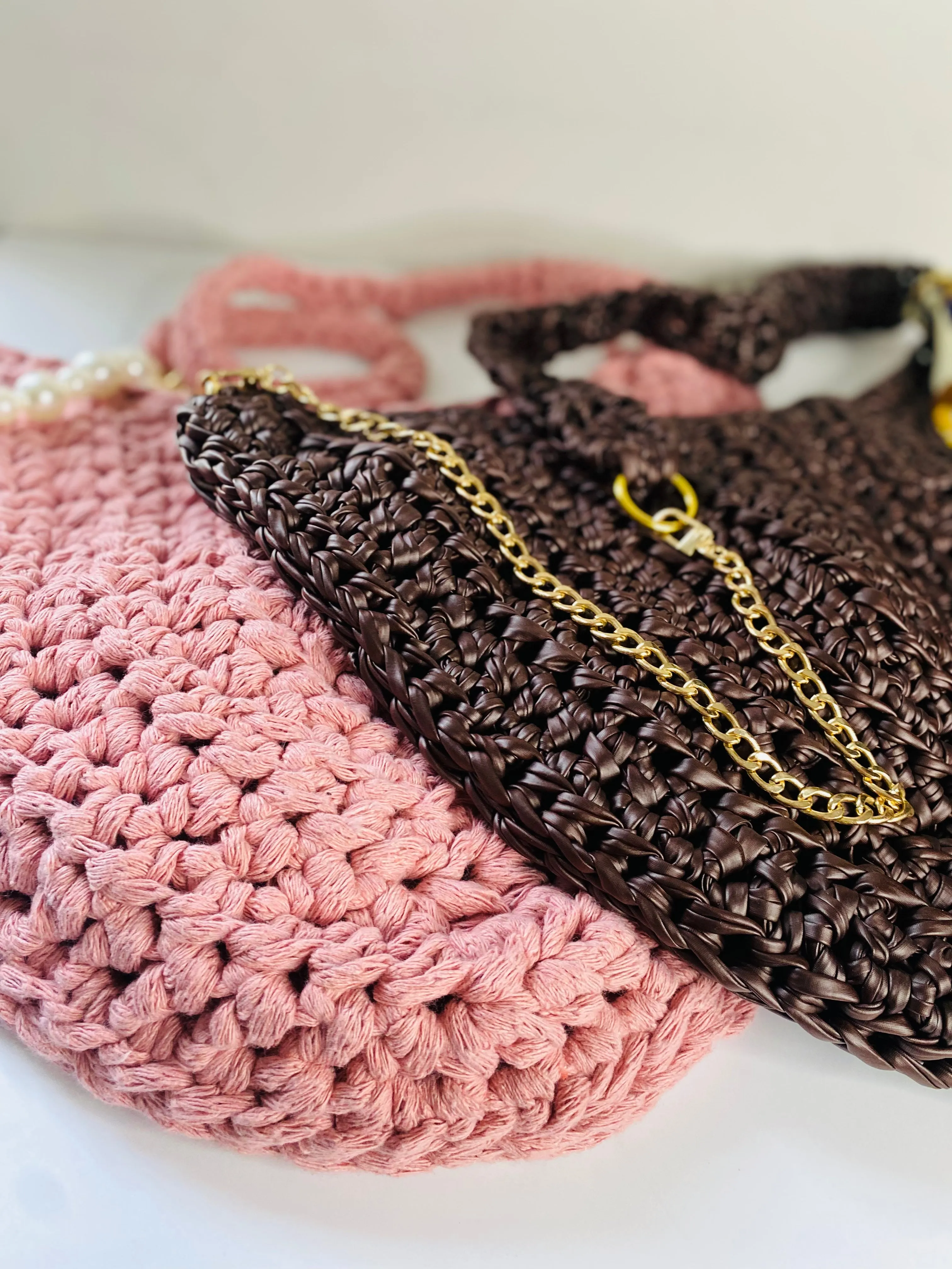 Smooth as leather Hobo style market bag, Kreations by V Luxury Handbag