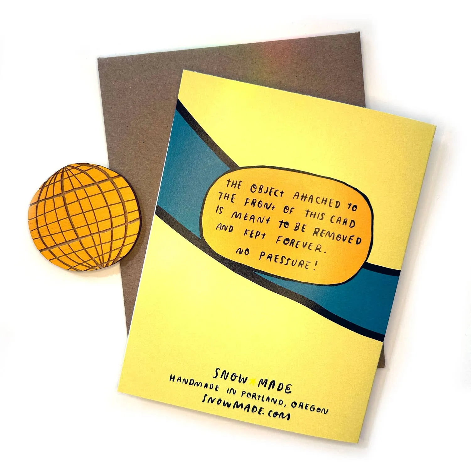 SnowMade - Hands   Disco Ball - Magnet w/ Card