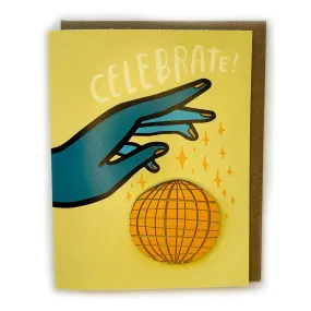 SnowMade - Hands   Disco Ball - Magnet w/ Card