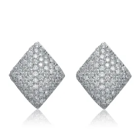 Sterling Silver Cubic Zirconia Shape Studs