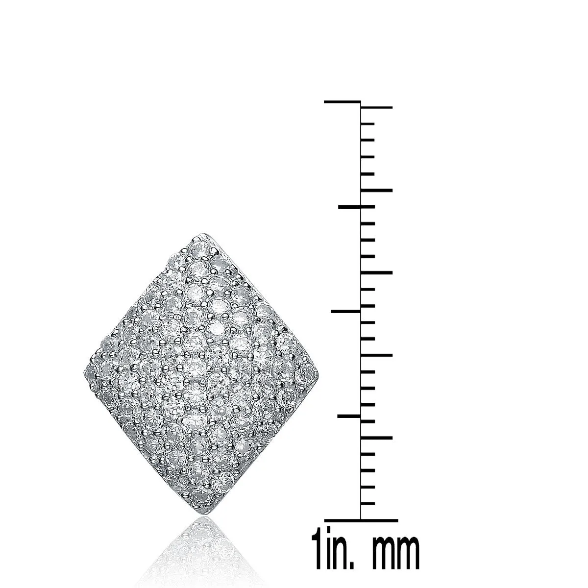 Sterling Silver Cubic Zirconia Shape Studs