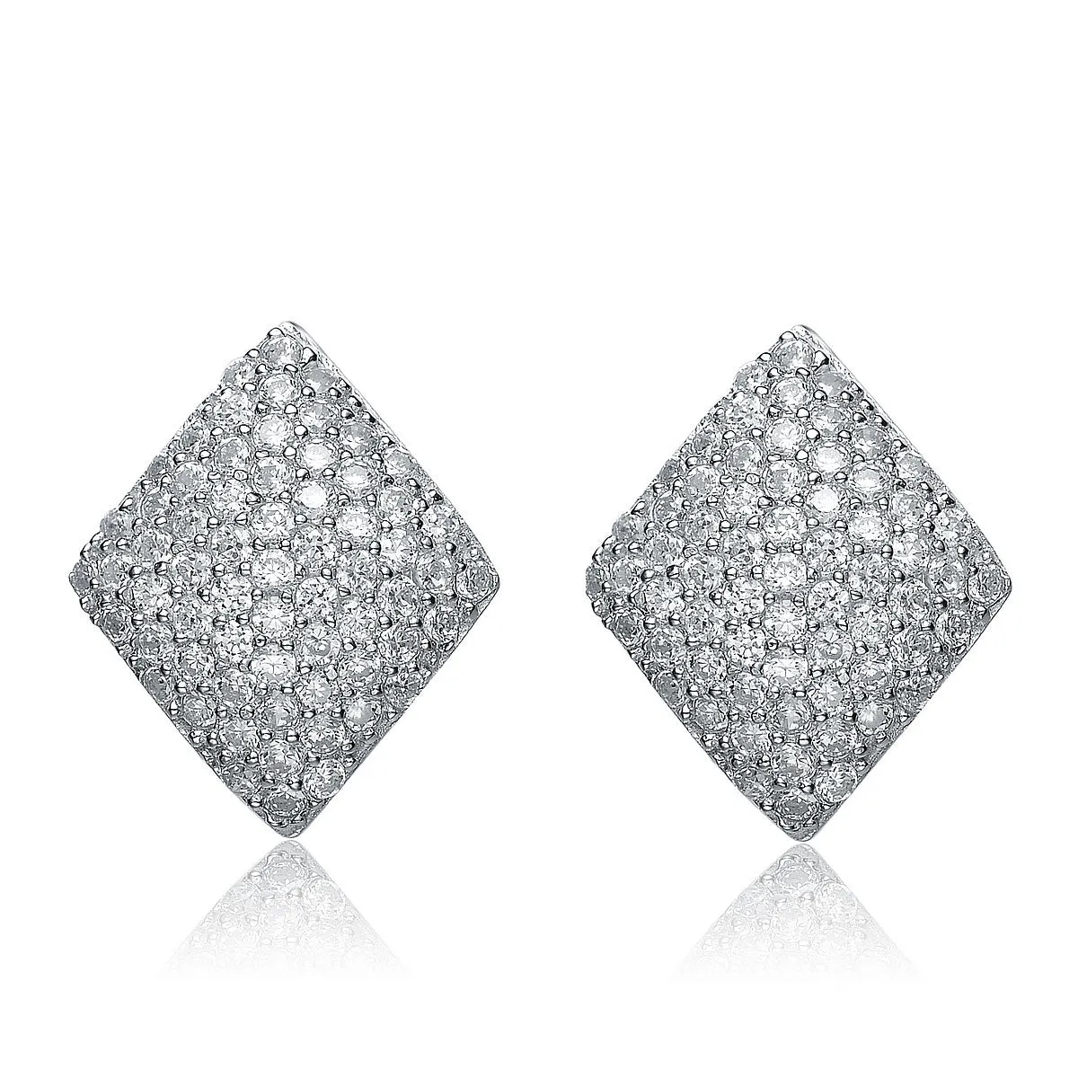 Sterling Silver Cubic Zirconia Shape Studs
