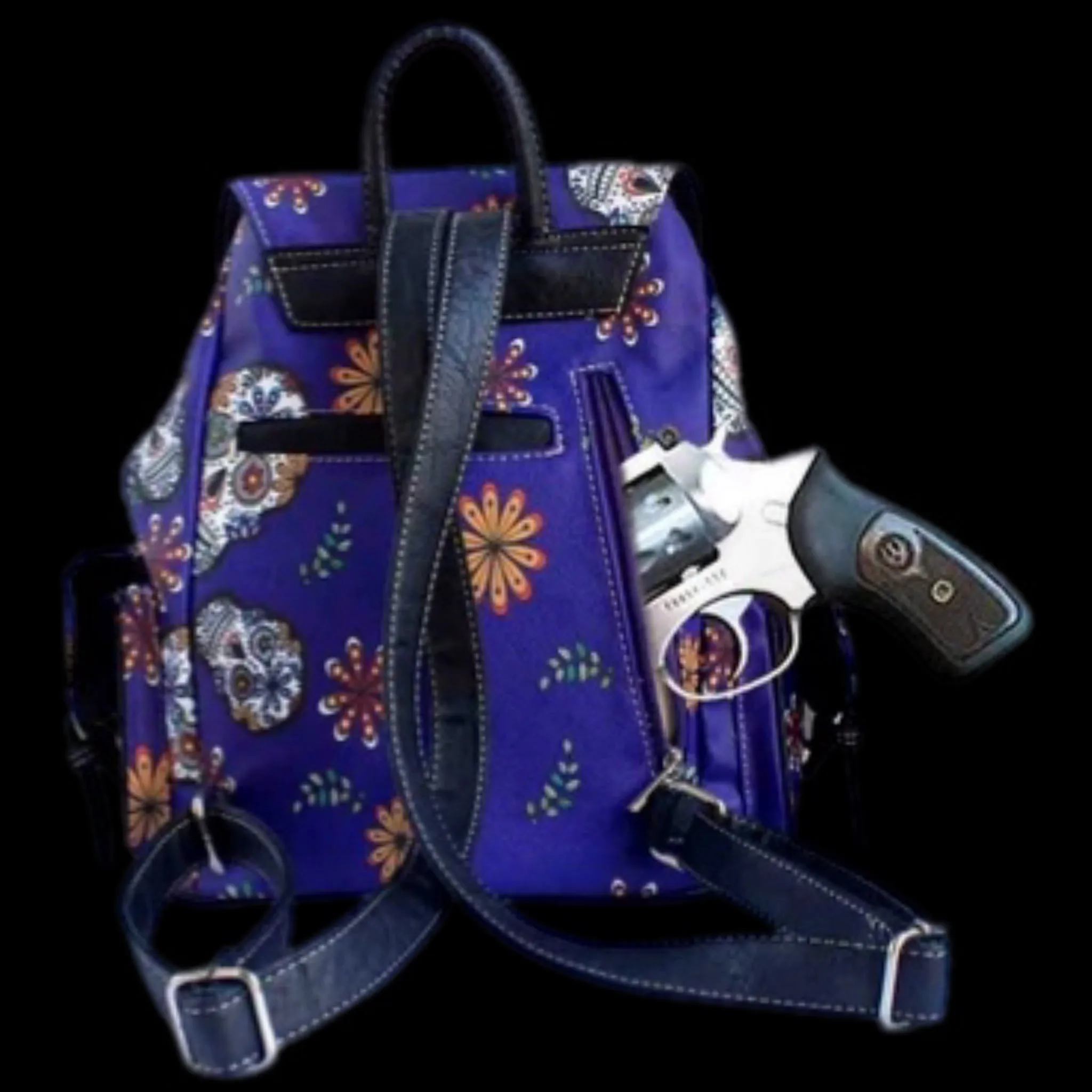 Sugar Skull Backpack-BLK