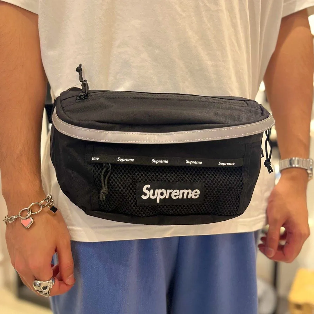 Supreme Reflective Waist Bag Black