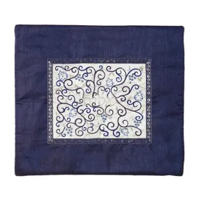 Tallit Bag - Middle Embroidery - Blue   White