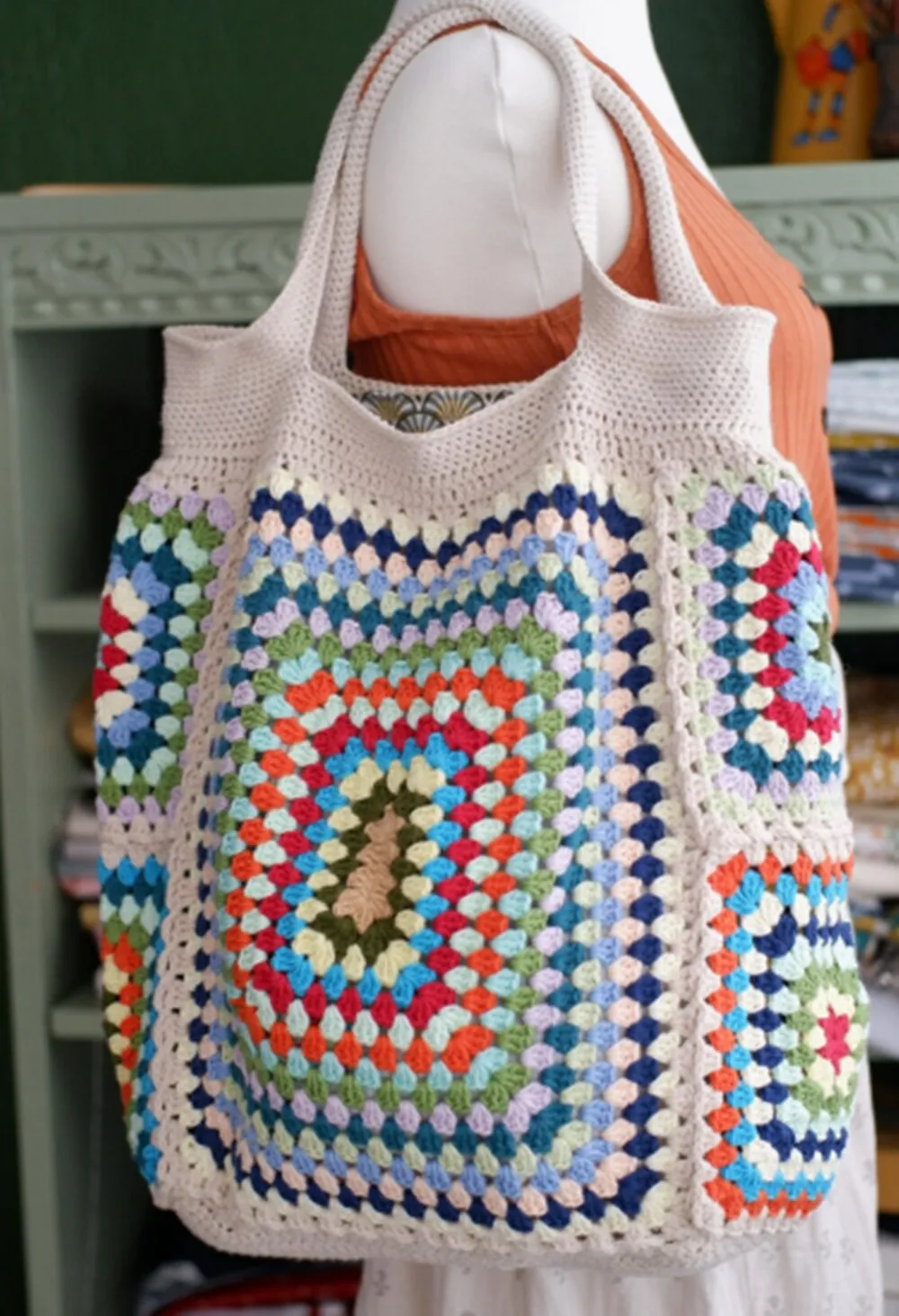 TEEK - Colorful Crochet Boho Square Handbag