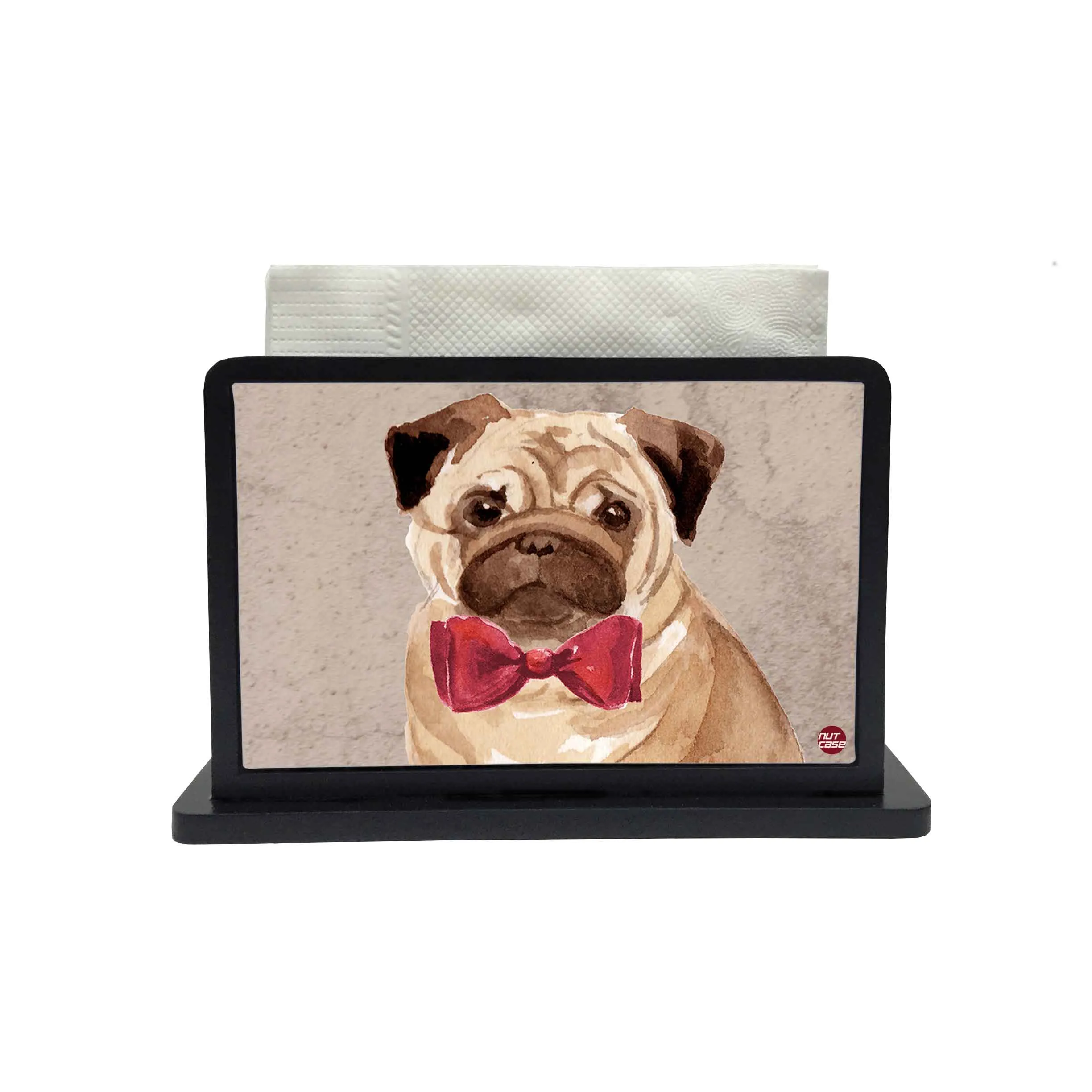 Tissue Holder Paper Napkin Stand - Cute Puggy face