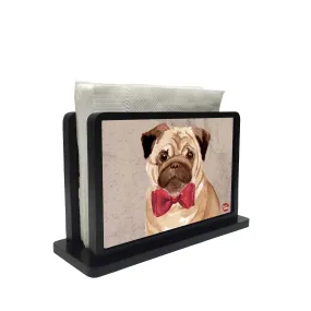 Tissue Holder Paper Napkin Stand - Cute Puggy face
