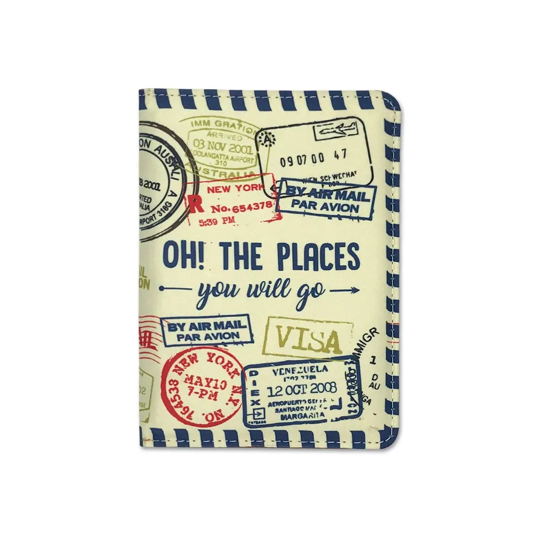 Travel Passport Cover Wallet Organizer  - Stamp
