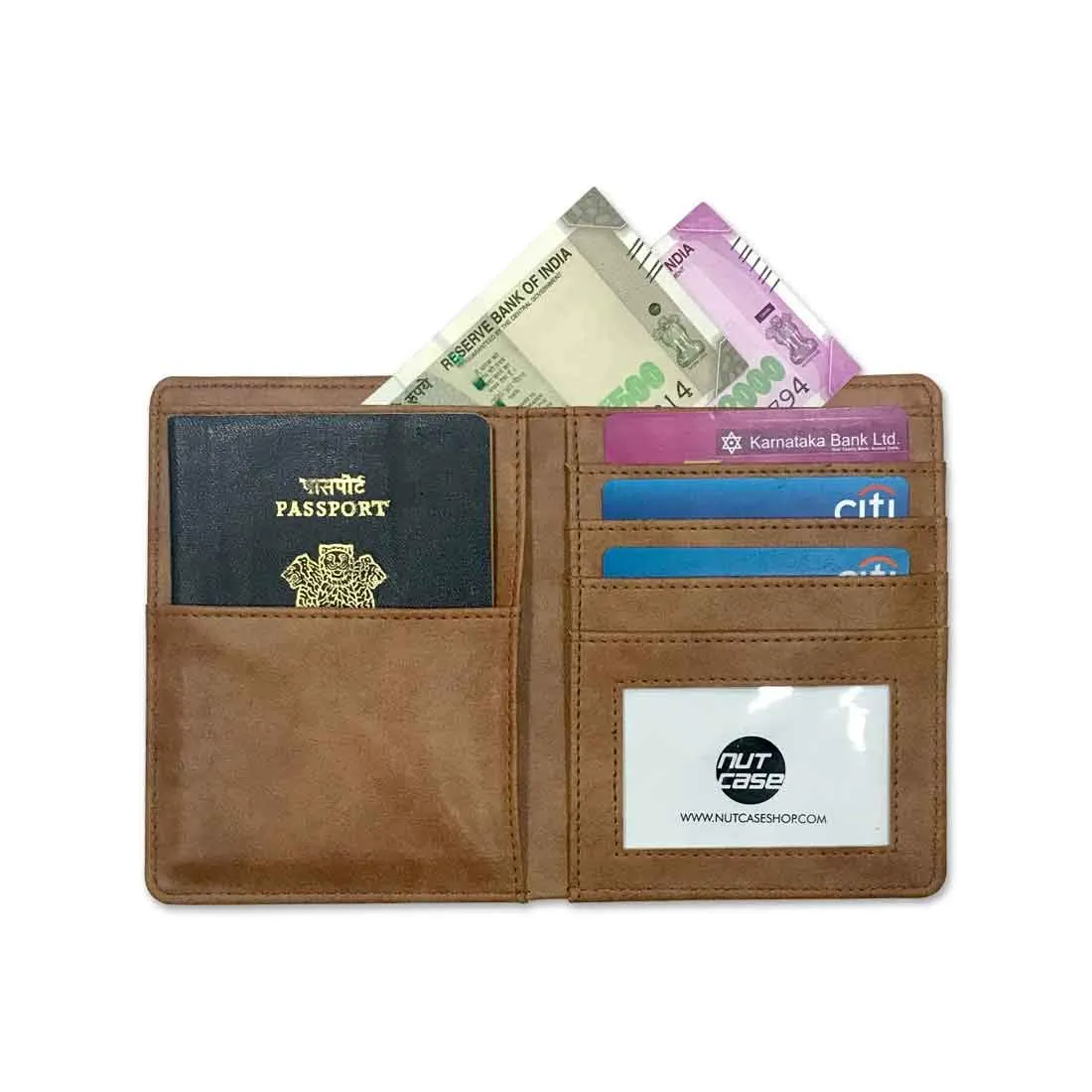 Travel Passport Cover Wallet Organizer  - Stamp
