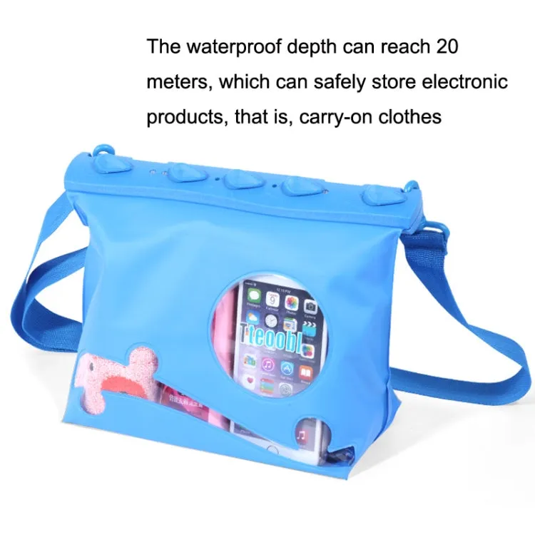 Tteoobl One-Shoulder Crossbody Drifting Diving Bag Waterproof Sundries Storage Bag, Size: Medium (White)