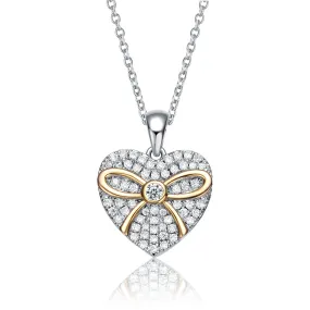 Vilette Classic Heart Bow Necklace