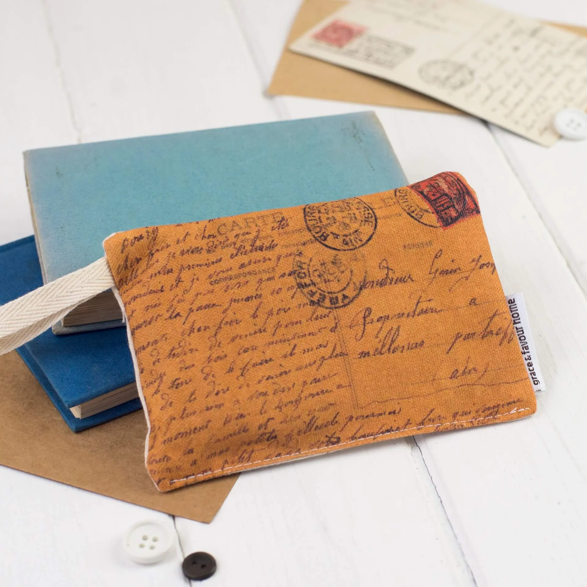 Vintage Postcard Lavender Bag