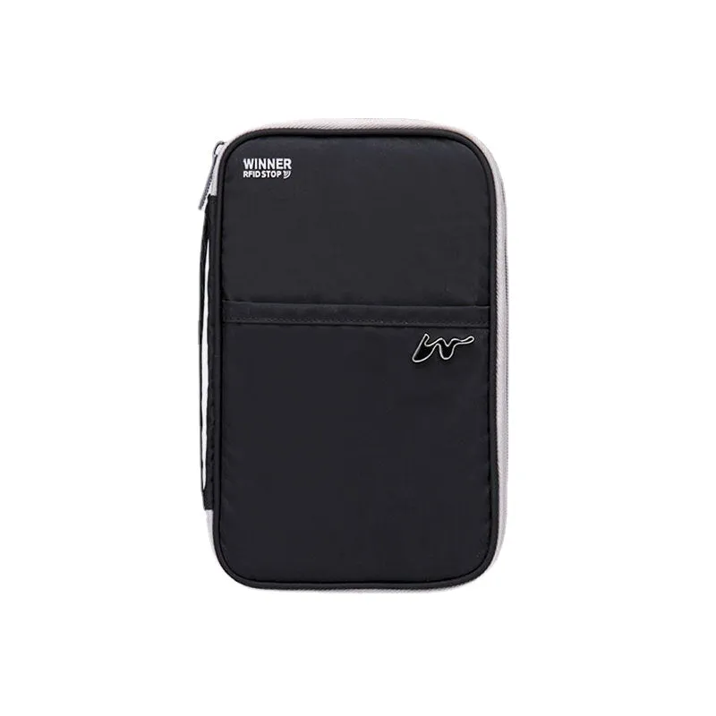 Women Multi-function Anti-theft Passport Holder Polyester 9 Card Slots Wallet