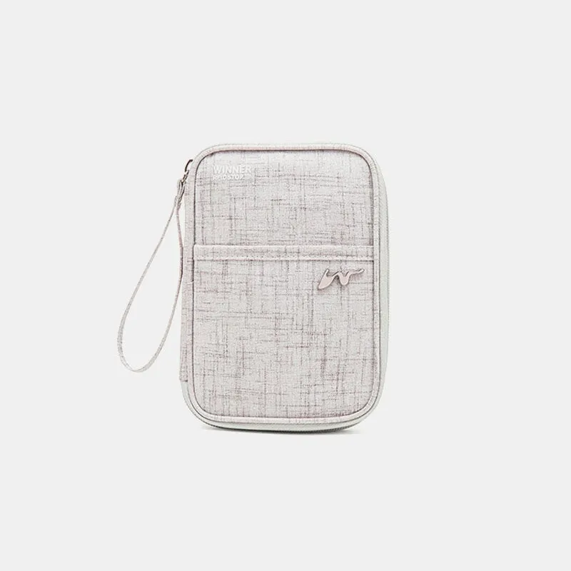 Women Multi-function Anti-theft Passport Holder Polyester 9 Card Slots Wallet