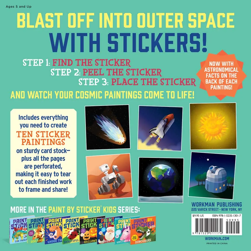 Workman Outer Space Paint by Sticker - Activity Book for Kids