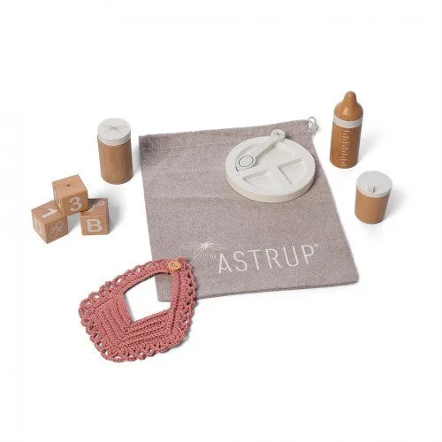 xAstrup Wooden Doll Feeding Set 9 pcs